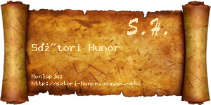 Sátori Hunor névjegykártya